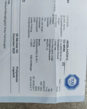 Mazda 3 cena 27777 przebieg: 119000, rok produkcji 2012 z Żyrardów małe 562